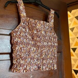 Everlane smocked top